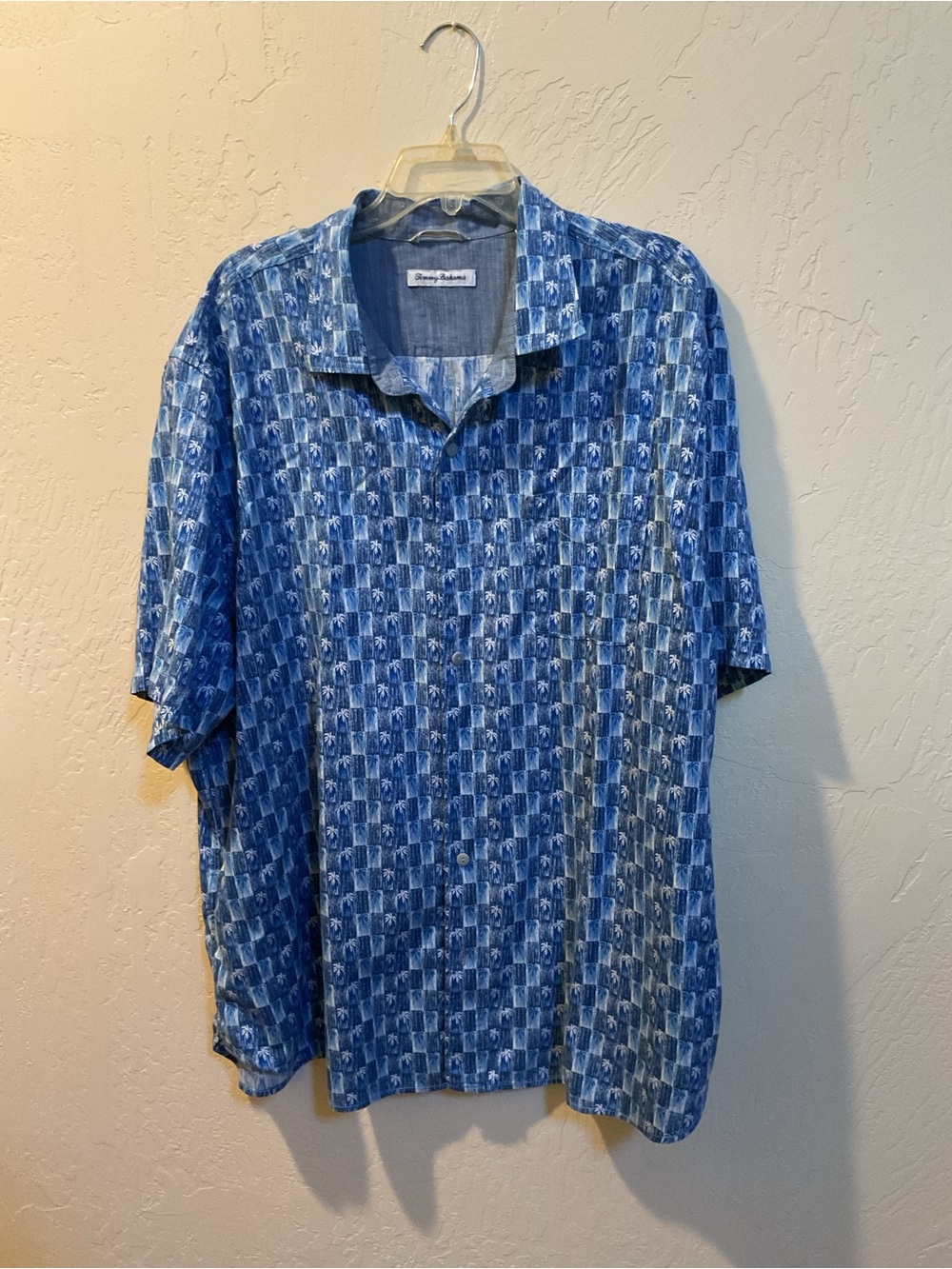 Tommy Bahama Blue Short-Sleeve Camp Shirt 2XLB